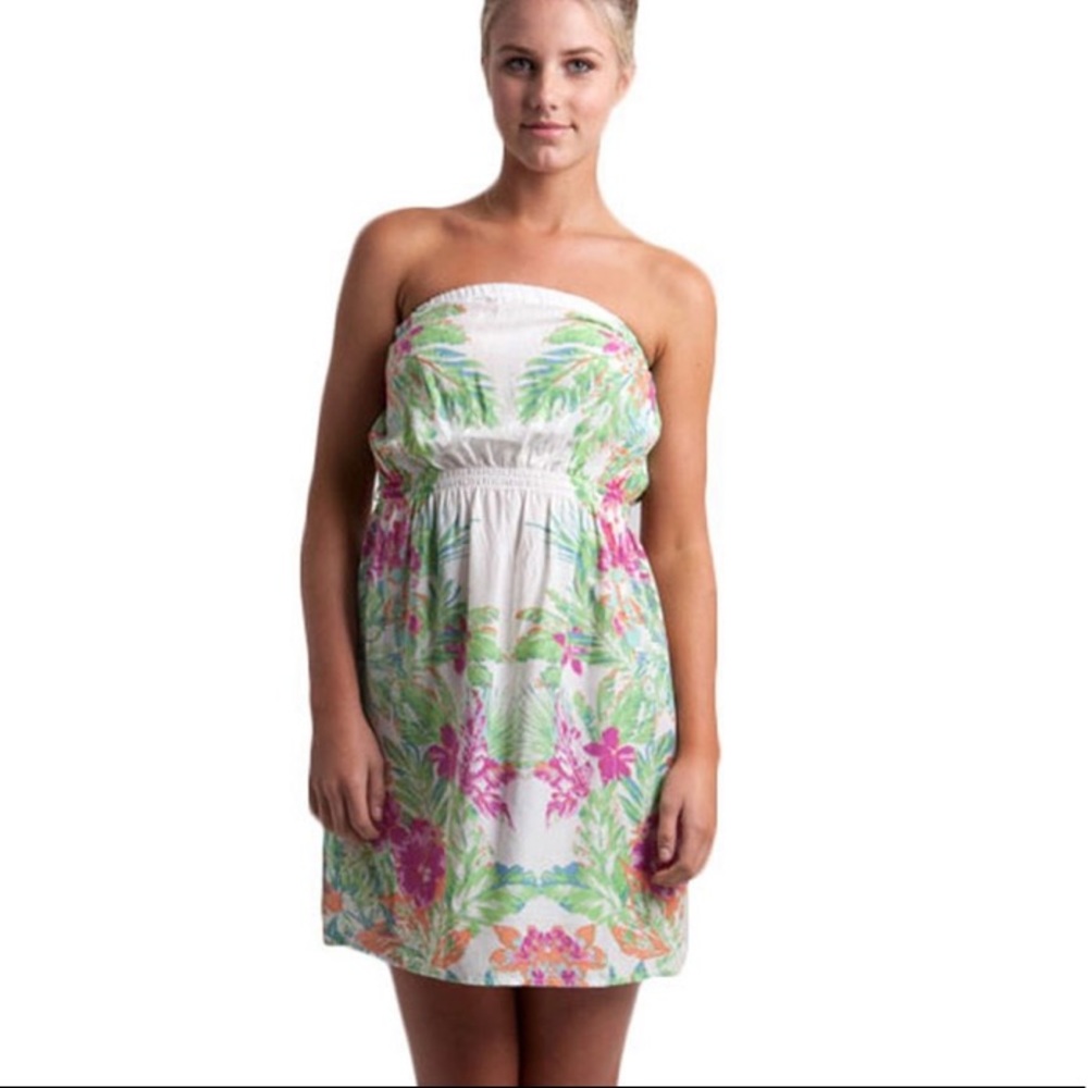 🆕 Rip Curl Tropic Vanilla Strapless Dress